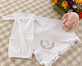Sweet Beginnings Newborn Gown & Ruffle Blanket Set