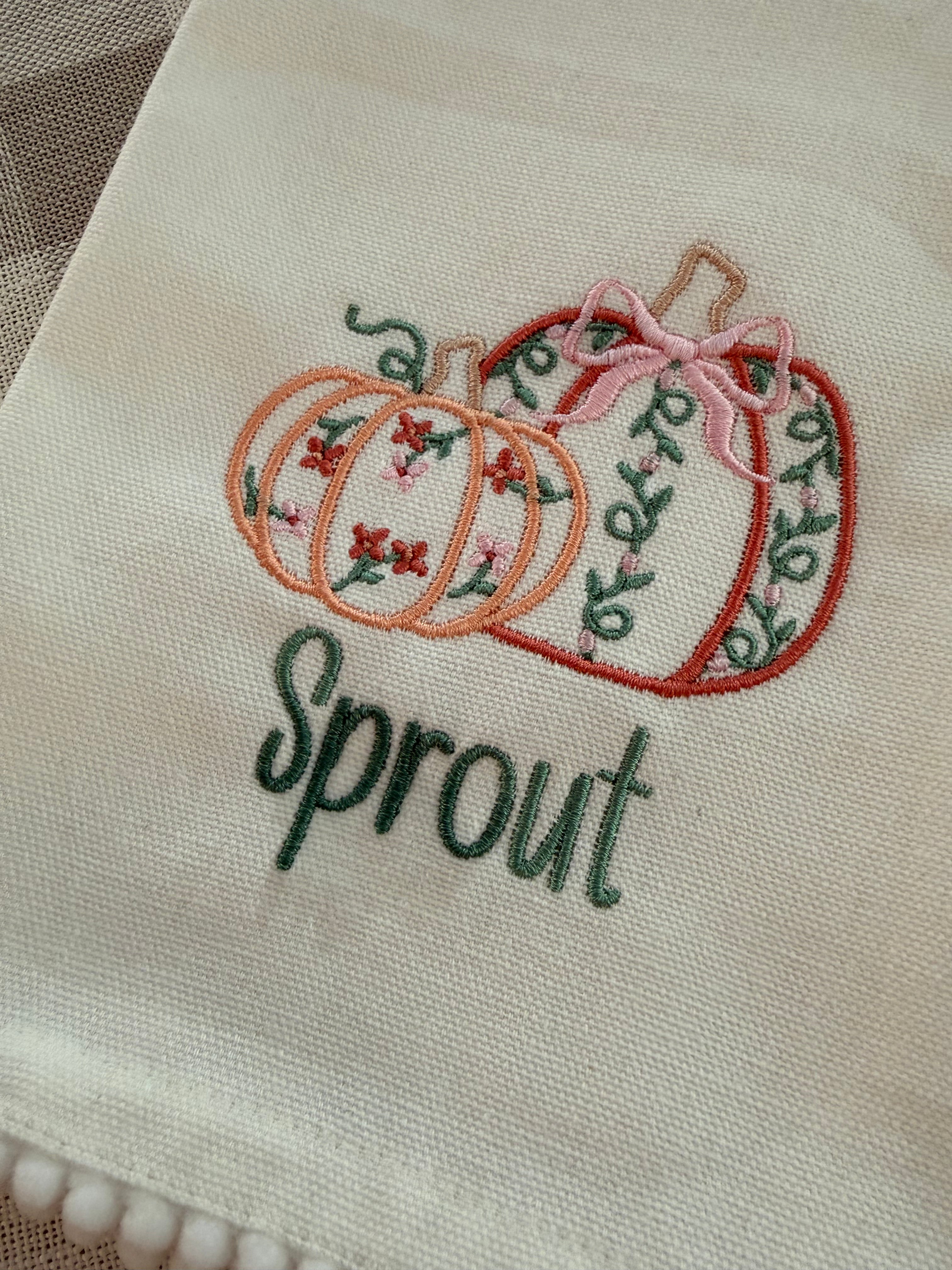 Pumpkin Patch Tea Towel