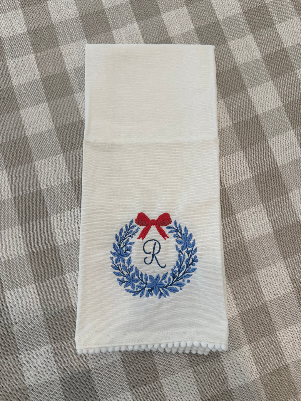 Merry & Bright Personalized Tea Towel