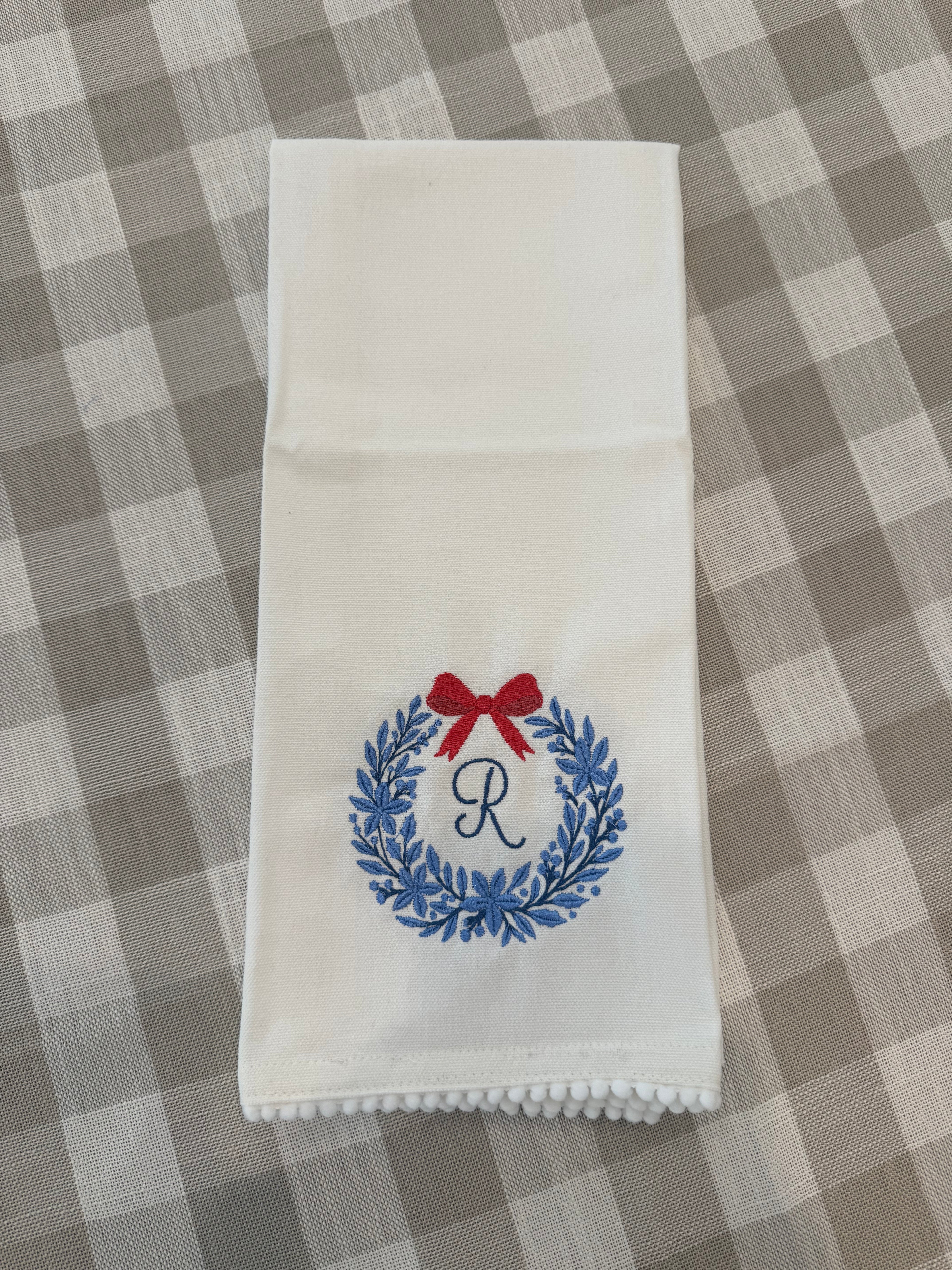 Merry & Bright Personalized Tea Towel