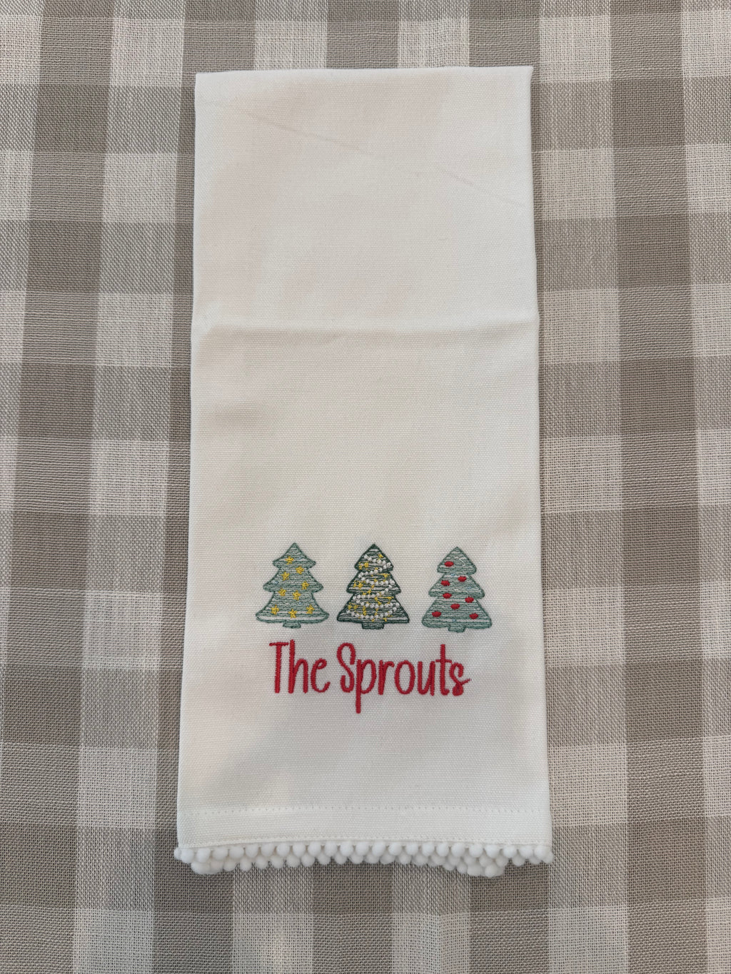 Merry & Bright Personalized Tea Towel