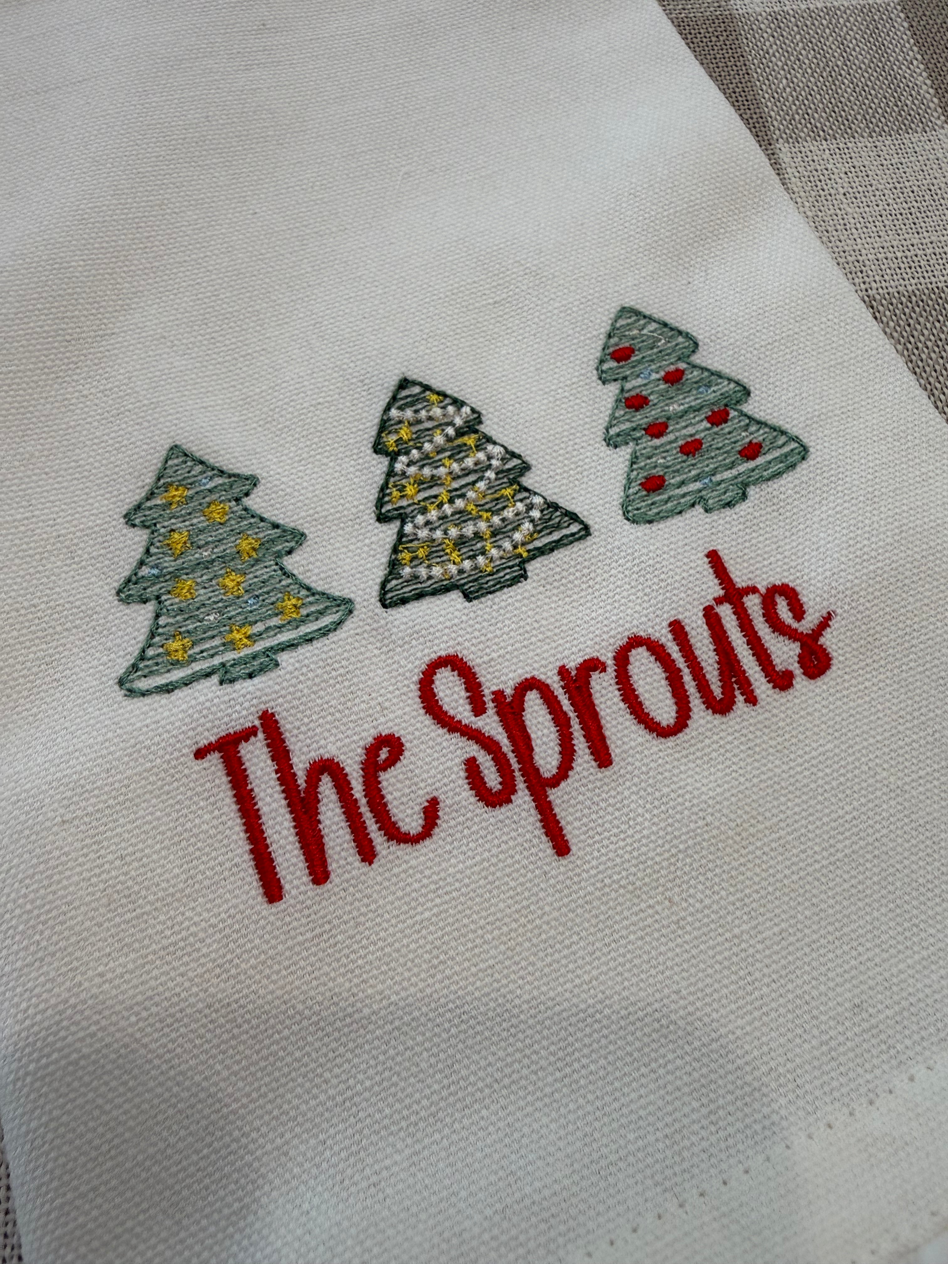 Merry & Bright Personalized Tea Towel