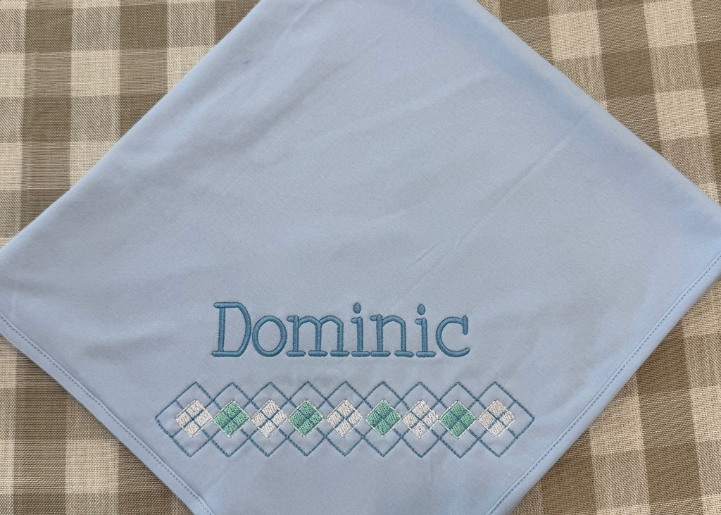 Blue Newborn Gown & Blanket Set