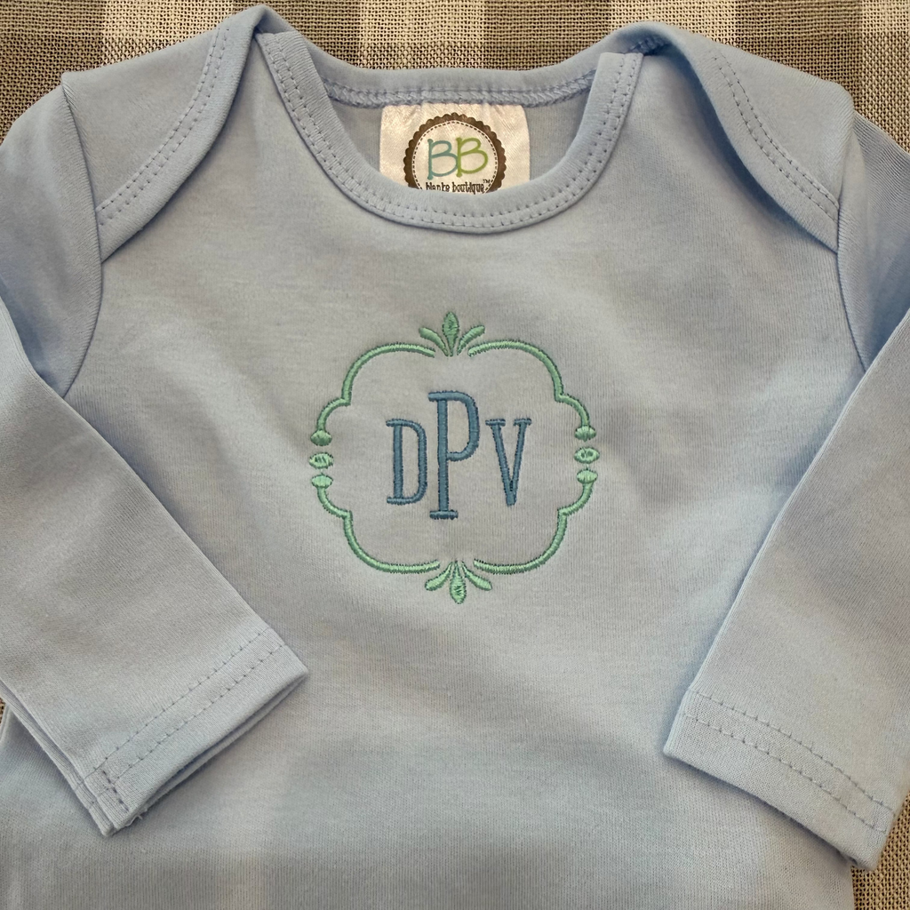 Blue Newborn Gown & Blanket Set