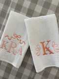Sweet Bows Muslin Burp Cloths (Set of Two)