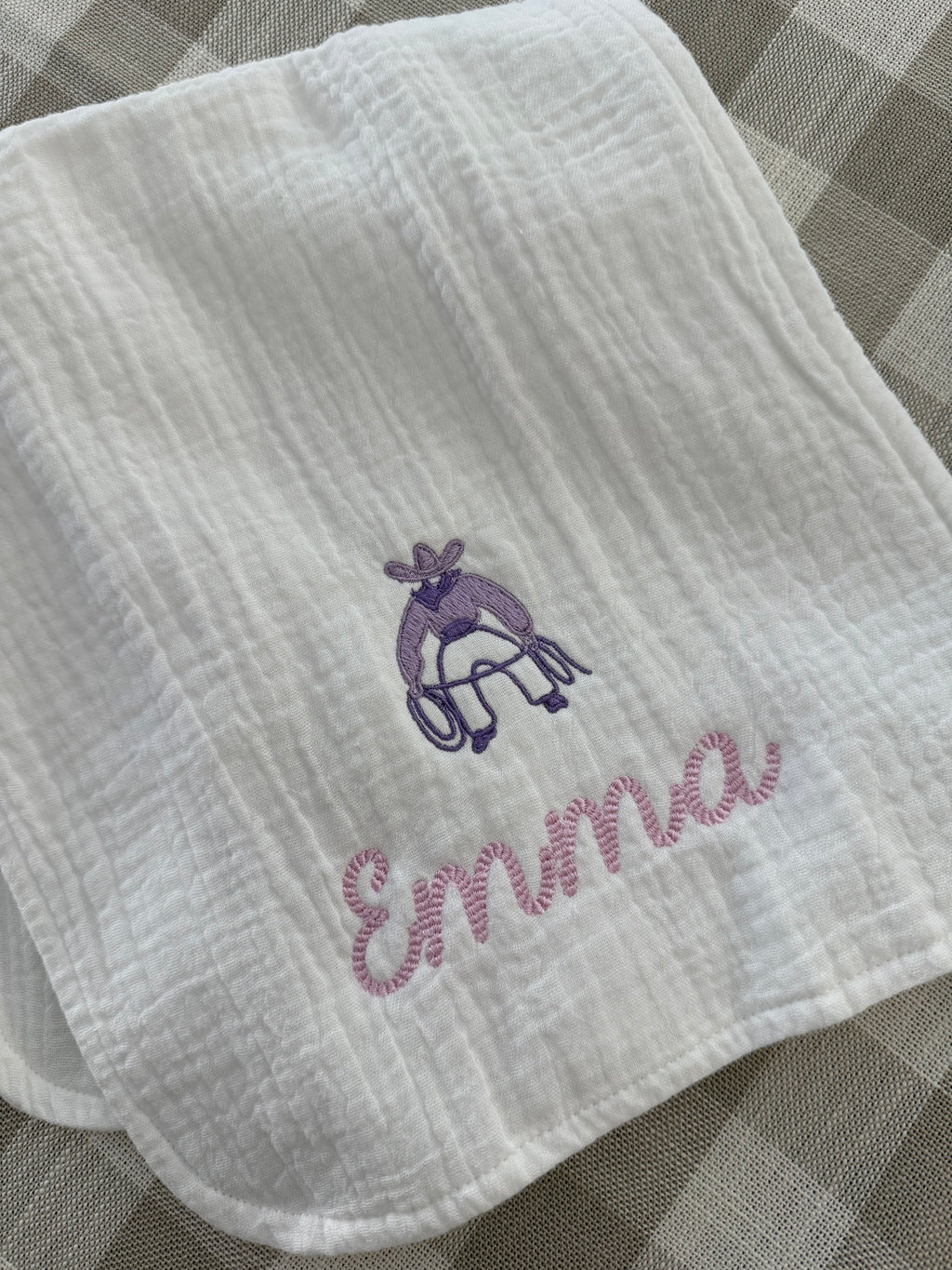 Little Buckaroo Muslin Burp Cloths (Set of Two)