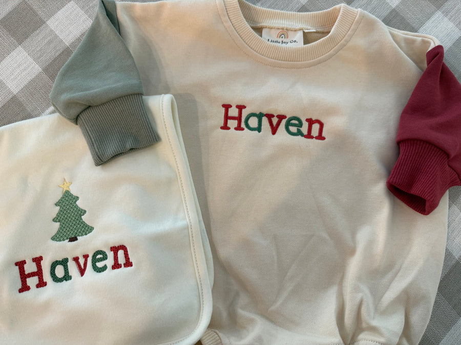 Merry & Bright Personalized Christmas Set