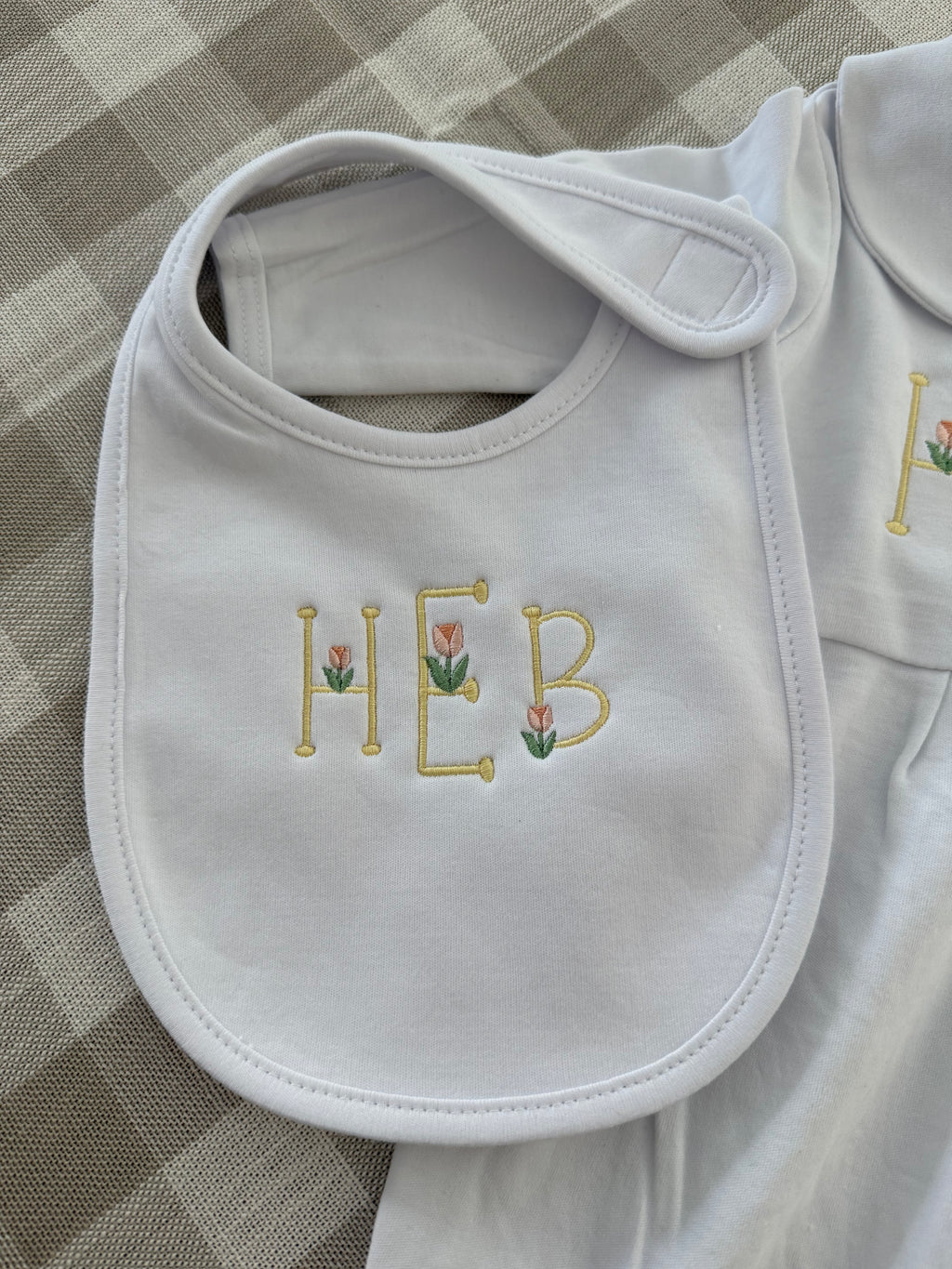 Tiny Tulips Footed Sleeper Set