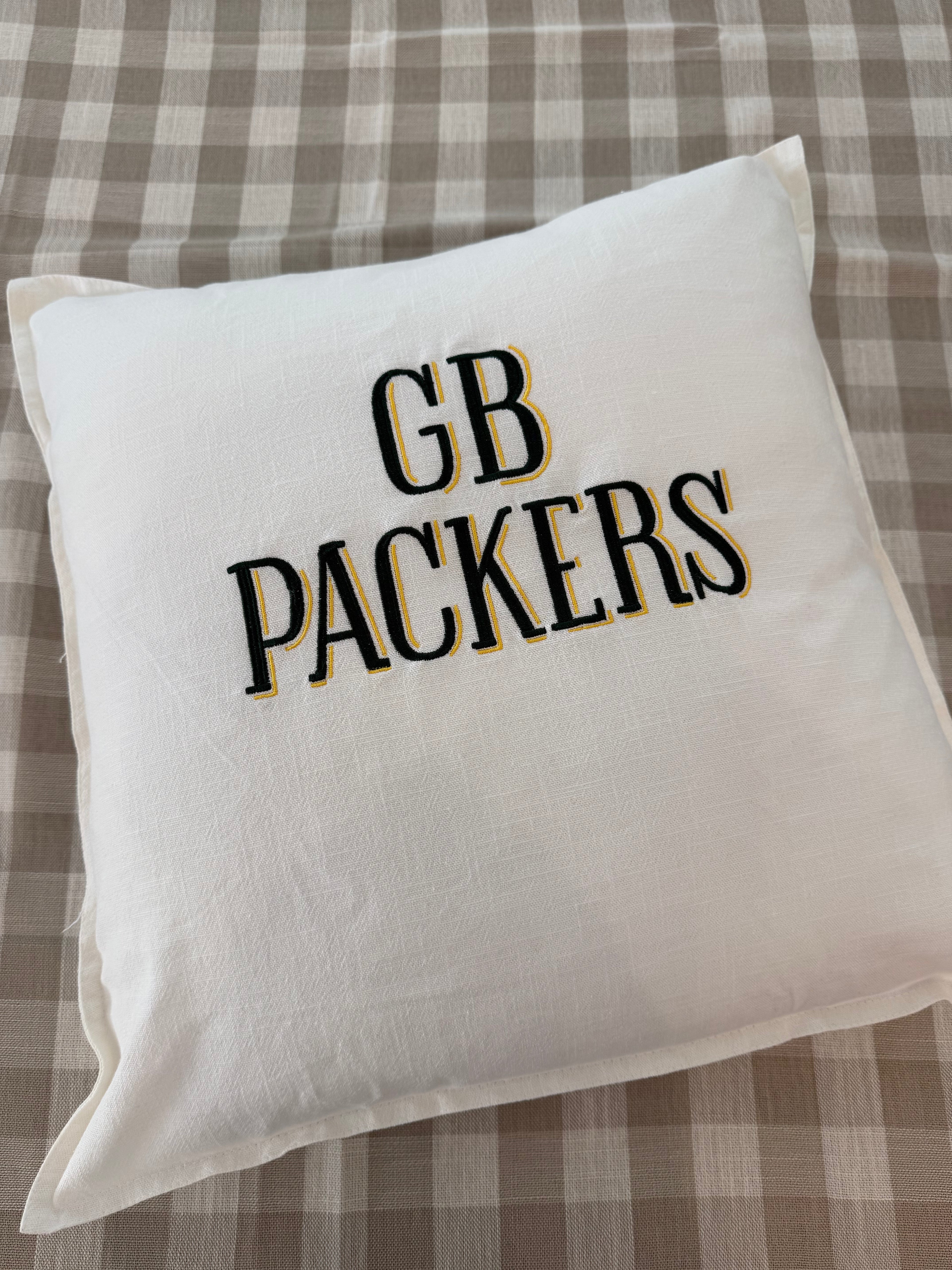 Team Spirit Embroidered Pillow Cover & Tea Towel